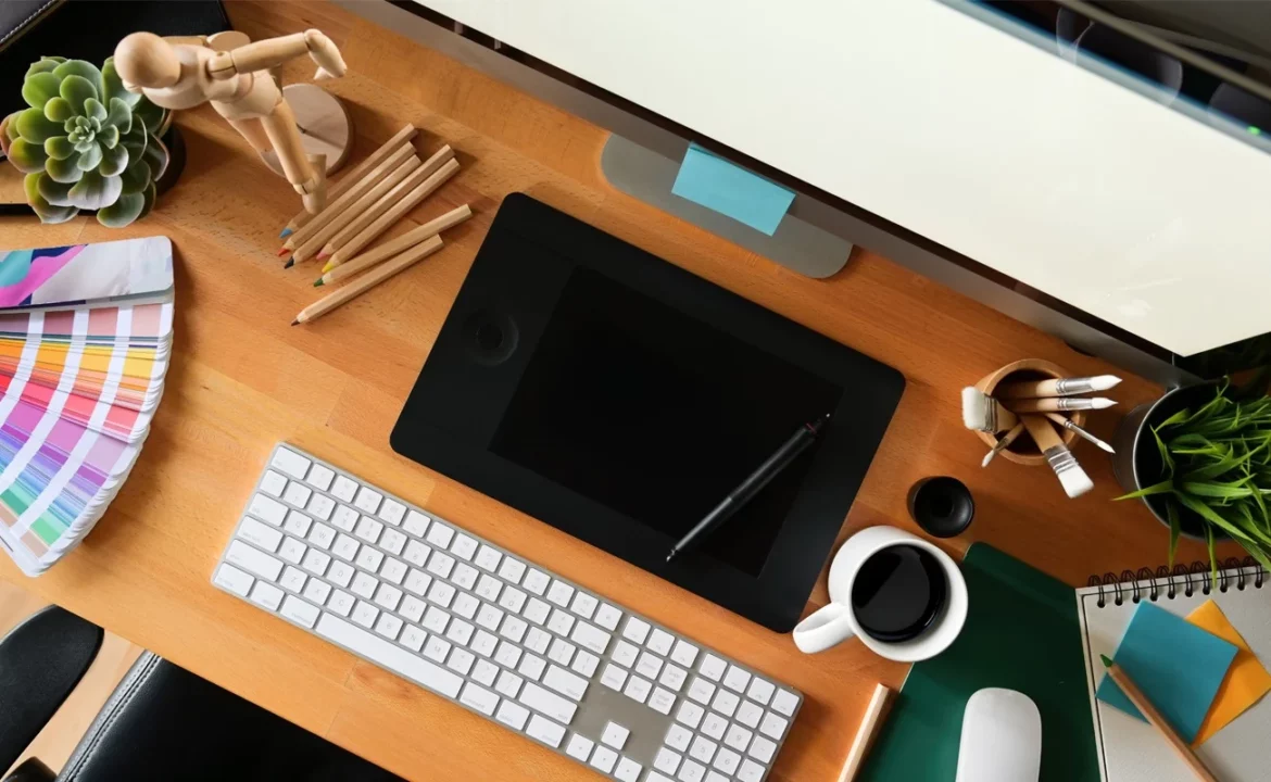 Un bureau d'une agence web